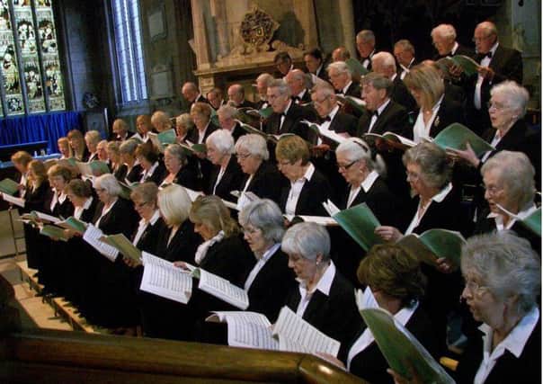 Sleaford Choral Society members performing at a concert last year EMN-160912-095017001