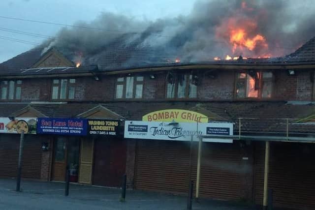 The fire in Ingoldmells this morning. Photo: John Shackleton ANL-160912-131541001