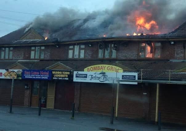 The fire in Ingoldmells this morning. Photo: John Shackleton ANL-160912-131541001