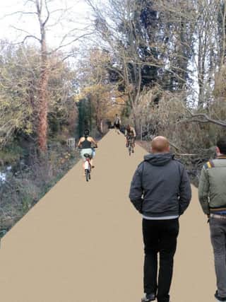 An artist's impression of the multi-user path.