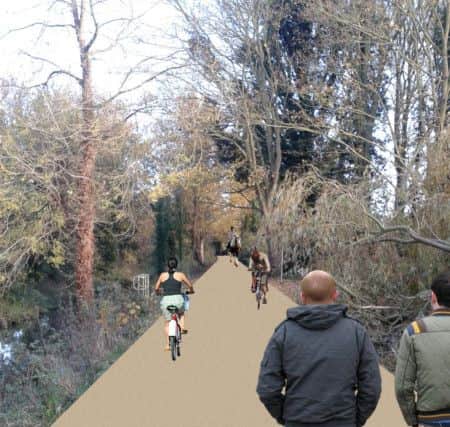An artist's impression of the multi-user path.