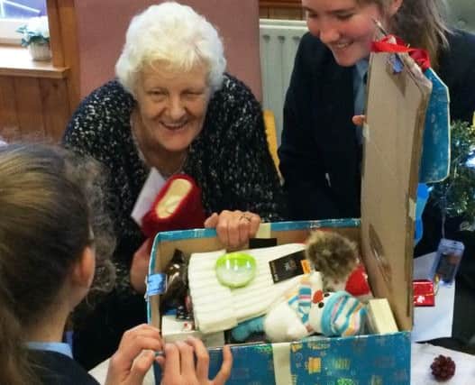 Queen Elizabeth's Grammar School in Alford have been busy making Christmas hampers.