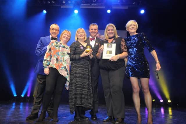 Roy Lilley of The Academy of Fab Stuff, LCHS Staff Annemarie Hill, Carol Brady and Donna Phillips, Dr Terri Porrett ofThe Academy of Fab Stuff EMN-161213-154103001