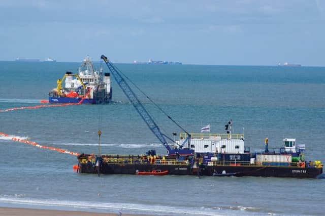 An example of cable laying vessel.