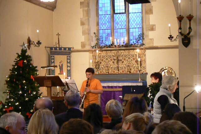 Carol Service at St Margarets Church, Langton EMN-161215-123114001