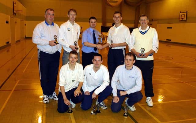 Presentations to Burgh Cricket Club in March 2004.