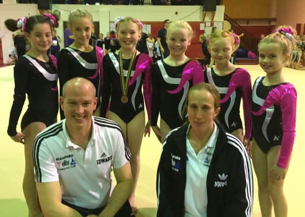 Sleaford Elite Gymnastics Club members.