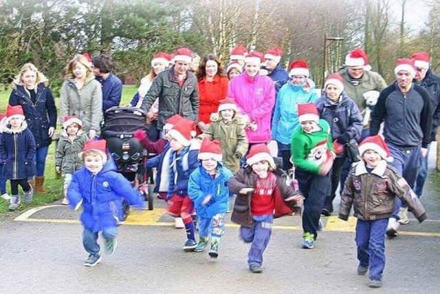The Santa Dash in aid of Ancaster Pre-School.
