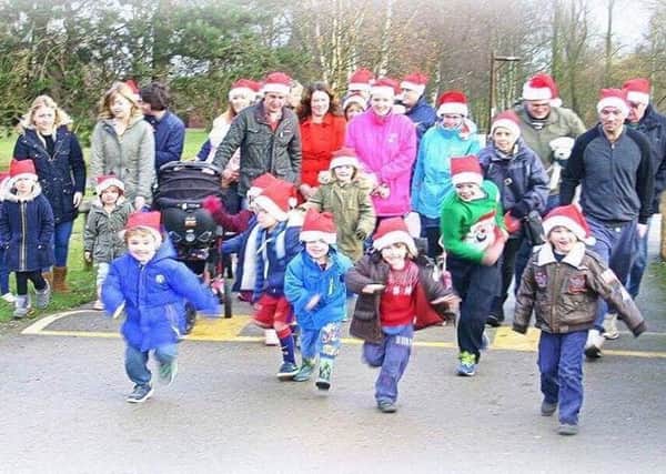 The Santa Dash in aid of Ancaster Pre-School.
