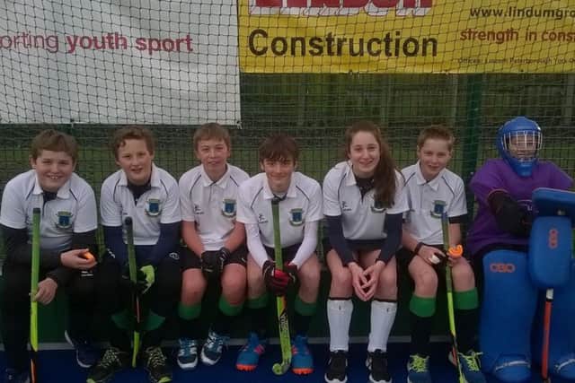 Louth U14s, from left, Brandon Blackburn, Archie Hulance, Ross Armstrong, Max Greenfield, Esme Trotter, Ollie Trotter, Layla Short. Missing from picture: Nick Short. EMN-161221-131212002