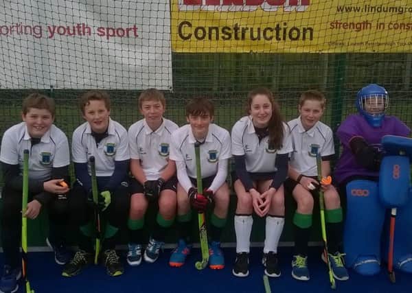 Louth U14s, from left, Brandon Blackburn, Archie Hulance, Ross Armstrong, Max Greenfield, Esme Trotter, Ollie Trotter, Layla Short. Missing from picture: Nick Short. EMN-161221-131212002