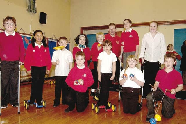 Wyberton Primary School pupils in 2006.