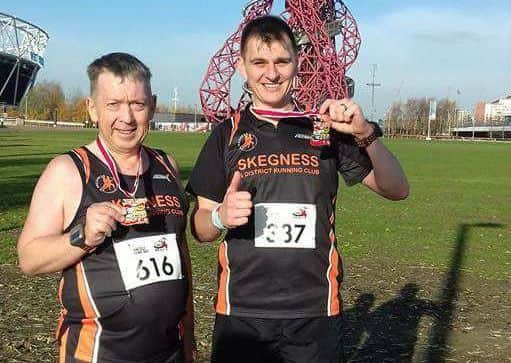 Steve (right) with Robin at the Olympic Park.