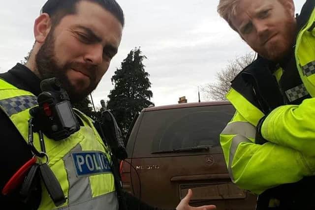 Officers seized a mercedes and ordered three men to leave the county after attending reports of a hare coursing incident yesterday (Wednesday).