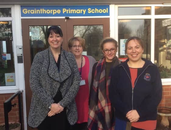Grainthorpe Primary School: Headteacher Jennie Morris with teachers Mrs Walmsley, Miss Dalling and Mrs Matthews.