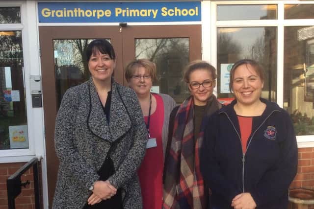 Grainthorpe Primary School: Headteacher Jennie Morris with teachers Mrs Walmsley, Miss Dalling and Mrs Matthews.