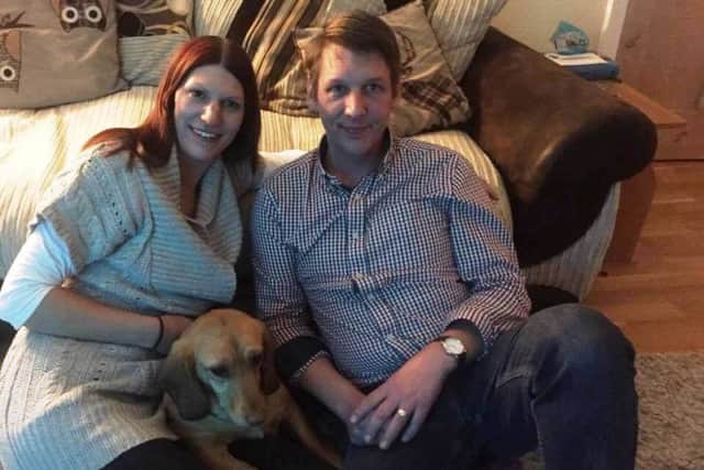 Lynn and Adam Pearson were extremely grateful to have their two-year-old dog Marley home just in time for the Christmas festivities.