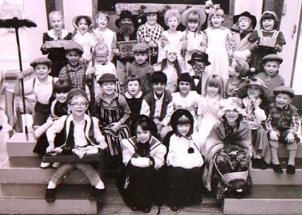 Year 2 children at Quarrington Infants School in 1991 celebrating a Victorian Christmas. EMN-161228-163615001