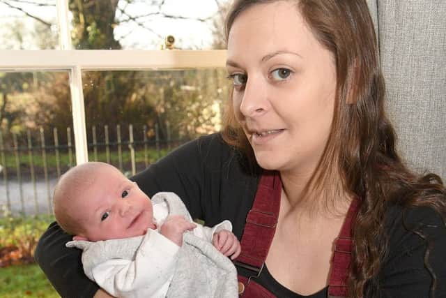 Sophie Brocklesby of Kirton with her daughter, Esme Brocklesby, born on Christmas day.