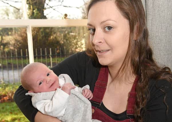 Sophie Brocklesby of Kirton with her daughter, Esme Brocklesby, born on Christmas day.