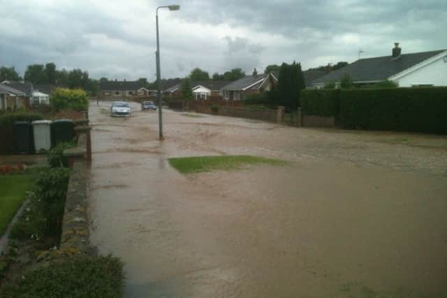 Horncastles new flood defences could prevent a repeat of scenes  like this in Accommodation Road