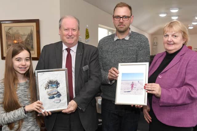 SECWHA photo competition winners. L-R Abigail Crowe, Bill Hutchinson - chairman of SECWHA, Tom Wyles and June Howard - business manager. ANL-170601-153015001