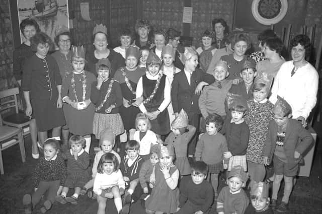 The party at the Arbor Club, Boston, for the children of members of the Elephant and Castle Darts Club in 1967.