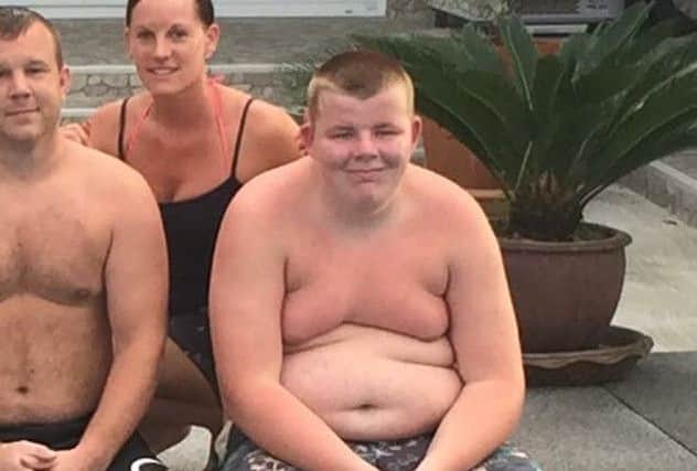 Jack Mellors before losing 15st 9lb at Slimming World. ANL-161229-135540001