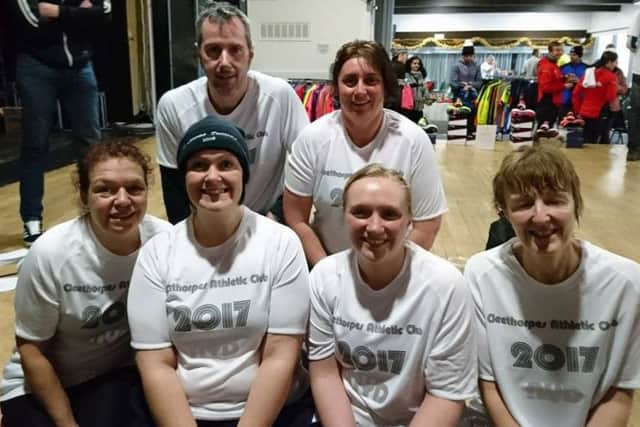 Coasters are pictured sporting their finisher's T-shirts after the Cleethorpes 10K. Back row - Ben Peel, Sally Higgins; front row - Julie Hawkesford, Rebecca Sylvester, Elly Rutherford, Carole Tumber. 4vMAEn-qgcREyh06d5xk