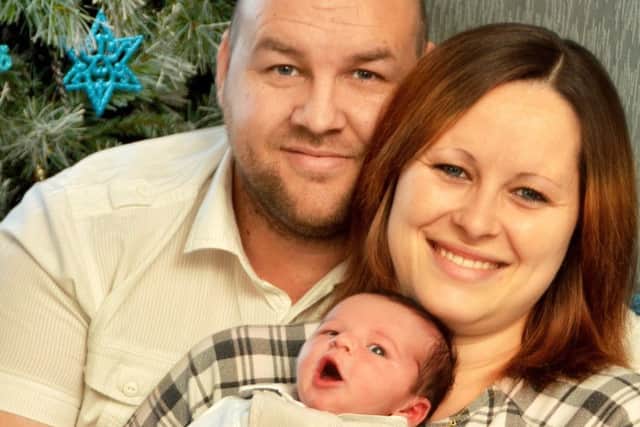 Christmas day baby Scott Thomas Hodds with parents Amy Holmes and Kel Hodds ANL-170201-130455001 ANL-170201-130455001