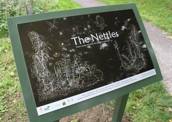 The Nettles sign, before part of it went missing.