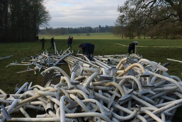 Work taking place at Revesby Estate in preparation for the return of point-to-point racing.