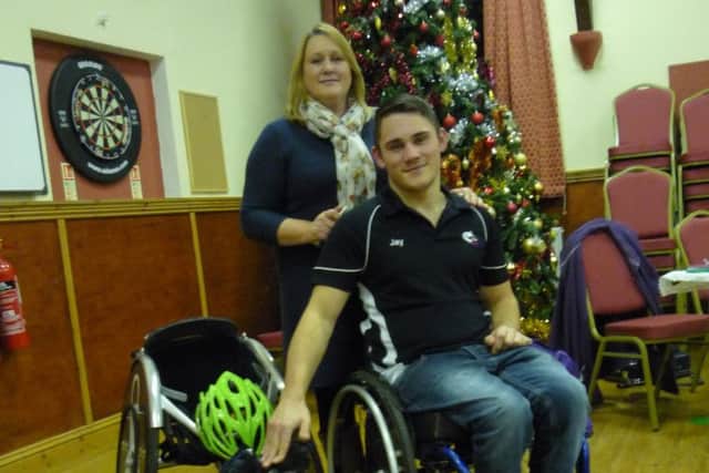 Paralympian Jamie Carter and mum Sandra at Binbrook WI EMN-170115-124148001