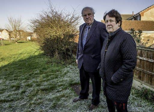 Town councillors Fiona Martin and Brian Burbidge who  are hoping work will continue to improve the towns surface water drainage  schemes