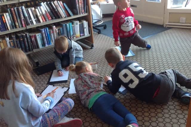 Craft activities at Donington Library.