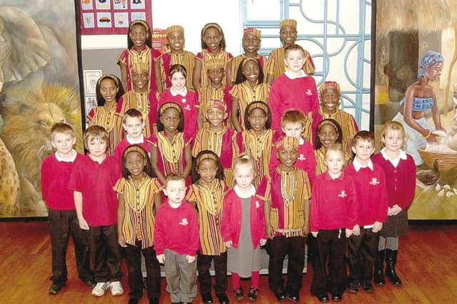 Wyberton Primary School pupils and their guests in January 2007.