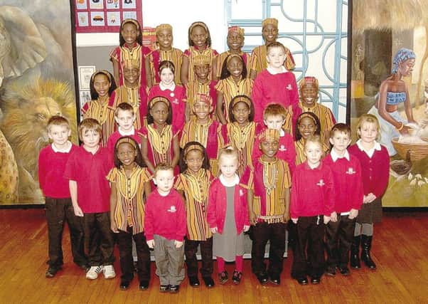 Wyberton Primary School pupils and their guests in January 2007.