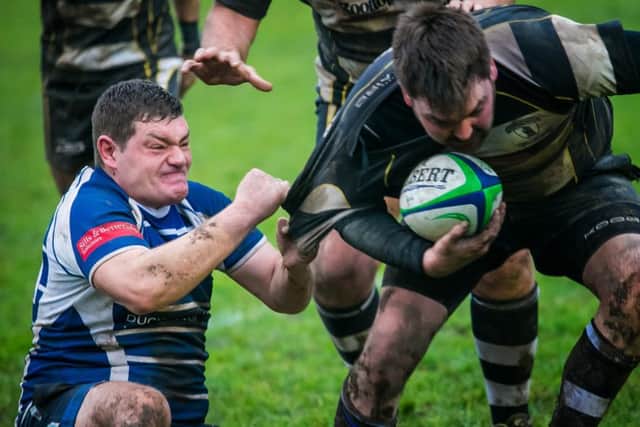 Alan Phoenix atemptes to halt a Worksop attack.