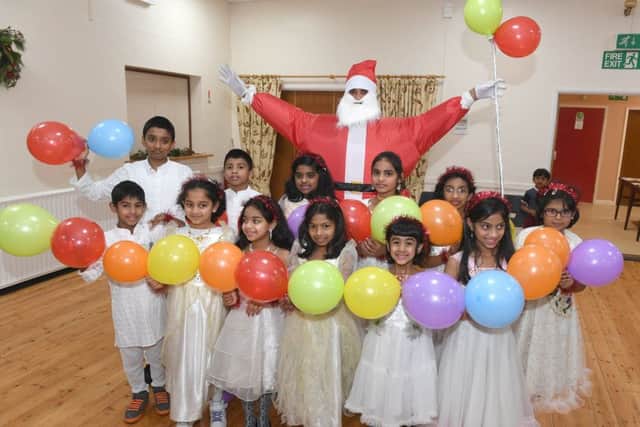 Children enjoyed meeting Santa Claus at the weekend Christmas celebration.