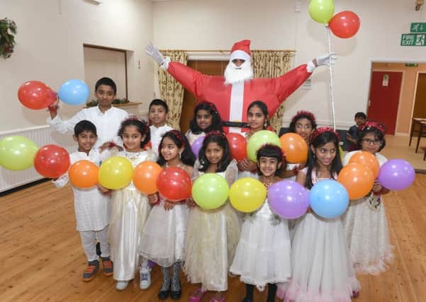 Children enjoyed meeting Santa Claus at the weekend Christmas celebration.