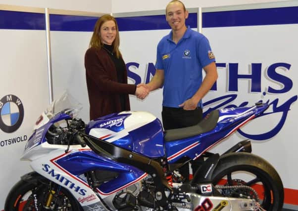New signing! Peter Hickman with Rebecca Smith.