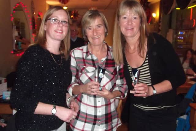 Clubperson of the Year Sheryl Hawse (left) with Elaine Wilson and Sharon Wheatley-Margarson EMN-170901-162319002