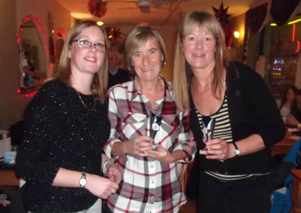 Clubperson of the Year Sheryl Hawse (left) with Elaine Wilson and Sharon Wheatley-Margarson EMN-170901-162319002