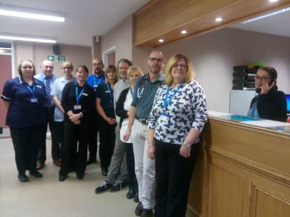 Doctors and staff at Spilsby Surgery who are celebrating a 'Good' CQC report. ANL-171001-101519001