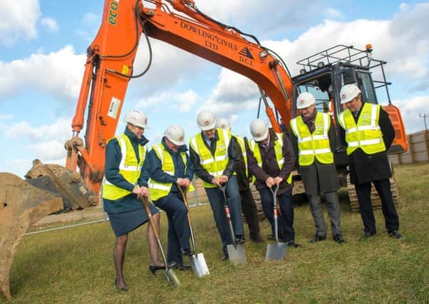Programme partners at the "Ground Breaking Ceremony" held at RAFC Cranwell. EMN-170117-110811001