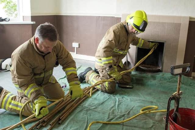 The fire service in action. Photo supplied.