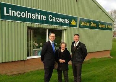 Philip Carr (left), HSBC relationship director, Lynda Silvester, director of Coastfields Leisure and Lloyd Silvester; managing director. ANL-171101-160854001