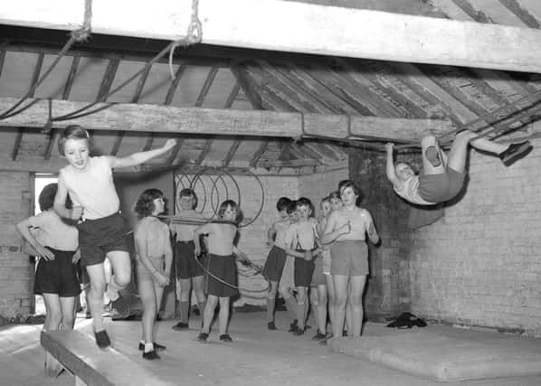 Algarkirk Primary School's 'gym' in 1962.