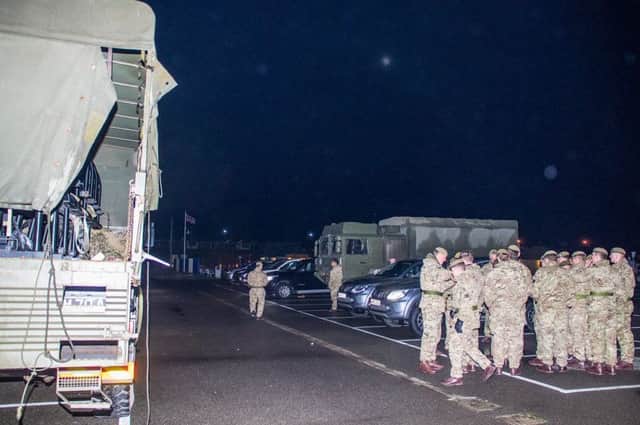 A presence from the army has now been seen in Mablethorpe this evening (Thursday) to assist with preparations following tidal surge warnings.