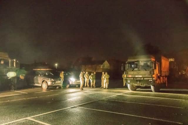 A presence from the army has now been seen in Mablethorpe this evening (Thursday) to assist with preparations following tidal surge warnings.